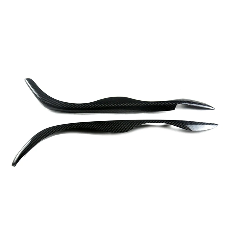 

Real Carbon Fiber Headlight Head Light Lamp Cover Eyelid Eyebrow Trim For BMW 3 Series E46