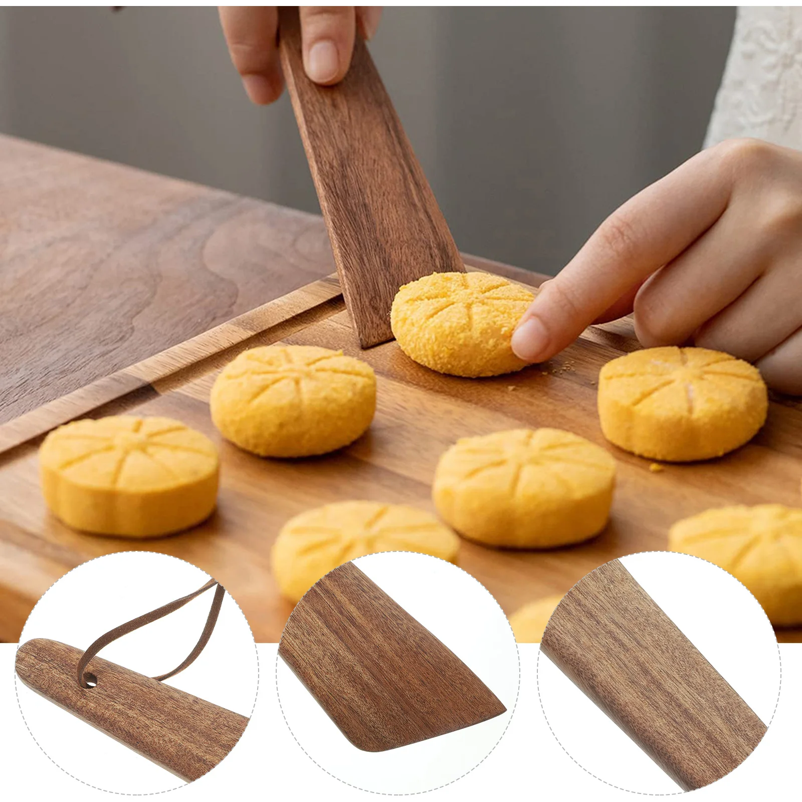 

Multipurpose Wooden Spatula Nonstick Coating Smooth Handle Compact Design Kitchen Supplies Cooking Utensils Wooden Spatula