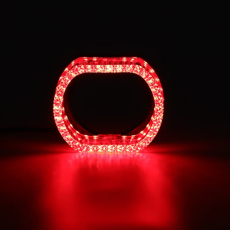 3-Inch RGBW 12V O-Shape Multicolor Headlight Light Emitting Diode Angel Eye Halo Headlight Decorative Projector Lens Cover