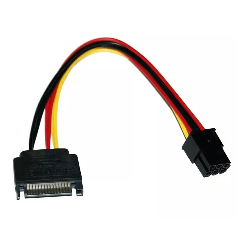 Computer Graphics Card Power Cord Dual 4PIN to 6PIN 6P to 4P Adapter Cable Single SATA to 6P pin 8P Power Cord