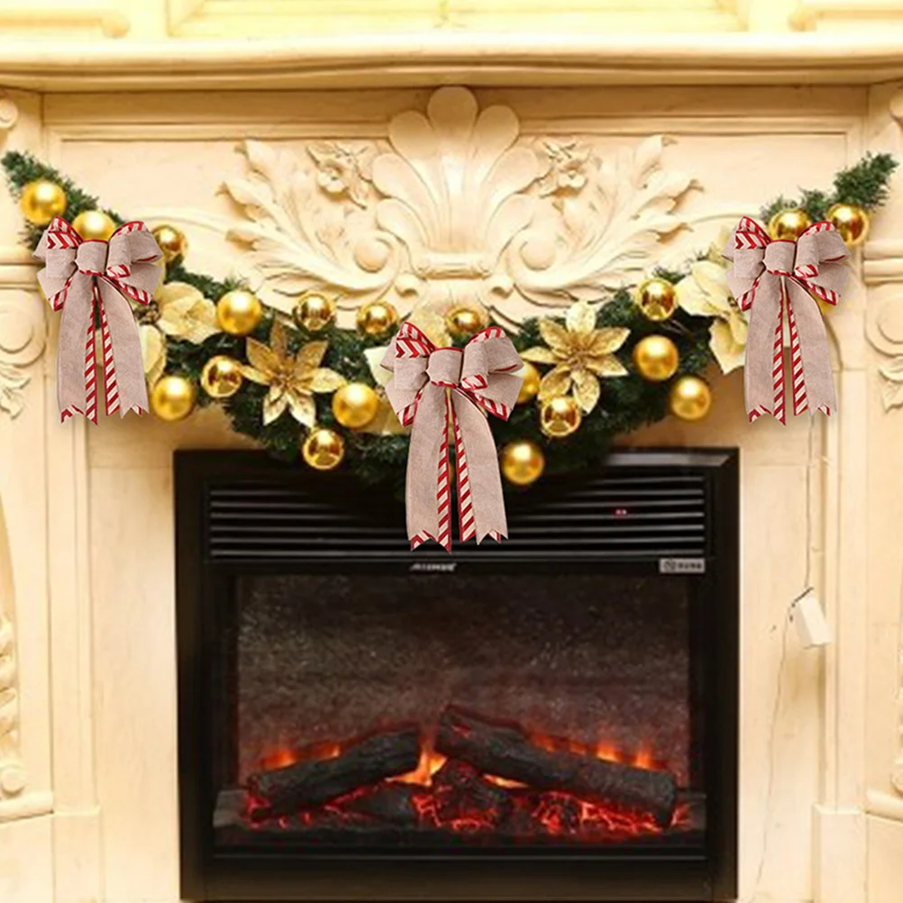 

2 Pcs Double-layer Bow Decoration Ornaments for Christmas Tree Holiday Decorations