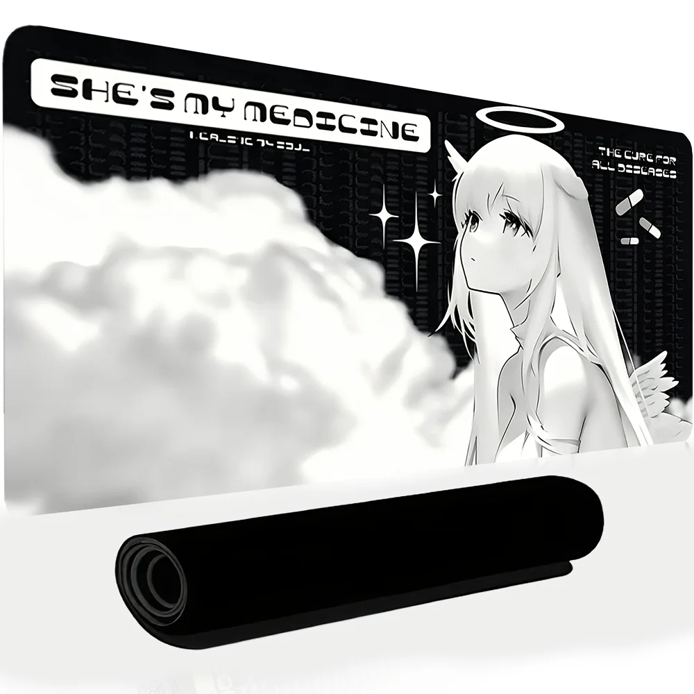 Keyboard Gaming Accessories Mousepad Rubber Anime Girl Kawaii Mouse Pad Anime Cute Girl Gabinete Gamer Computer Desk Mat