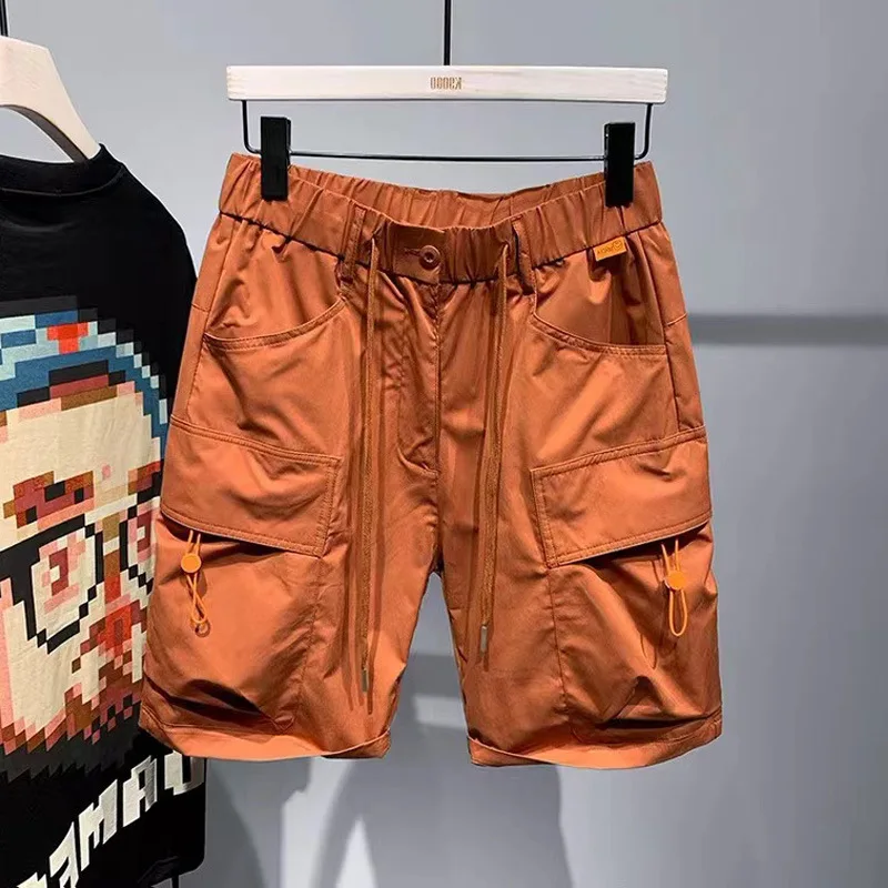 Vêtements de travail multi-poches pour hommes, pur coton, shorts décontractés pour jeunes, mode de rue d'été, shorts droits