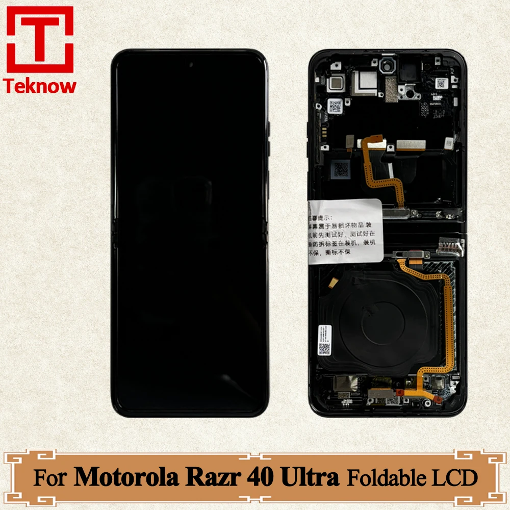 

AMOLED 6.9"LCD Display For Motorola Razr 40 Ultra Foldable LCD With Burn-shadow Touch Screen Digitizer Assembly Replacement Part