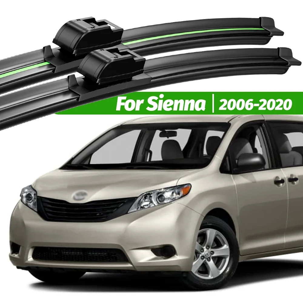 

For Toyota Sienna 2006-2020 2pcs Front Windshield Wiper Blades 2007 2010 2011 2014 2016 2018 2019 Windscreen Window Accessories