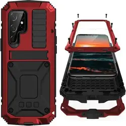Heavy Duty Aluminium Metal Armor Case For Samsung S24 Ultra S23 S22 S26 Ultra Note 20 S25 Plus Shockproof Cover Screen Protector