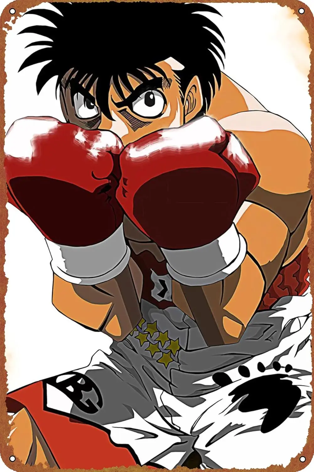 KIVYYB Hajime No Ippo Anime Poster Metal Plaque Tin Sign,Vintage Metal Pub Club Cafe bar Home Wall Art Decoration Poster Retro 8