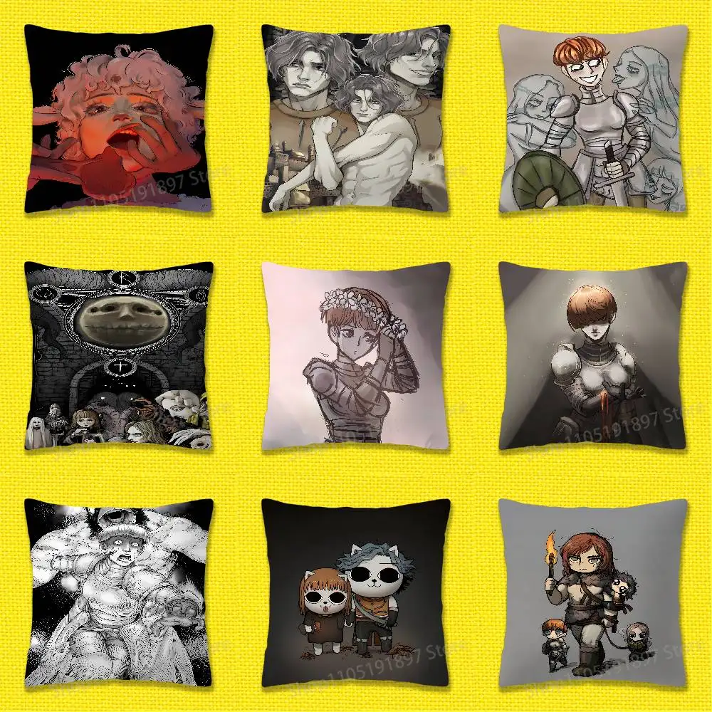 

Game F-Fear H-Hunger Throw Pillow Case For 45x45cm 40x40cm 55x55cm 50x50cm 30x30cm Square Car Pillowcase Shell