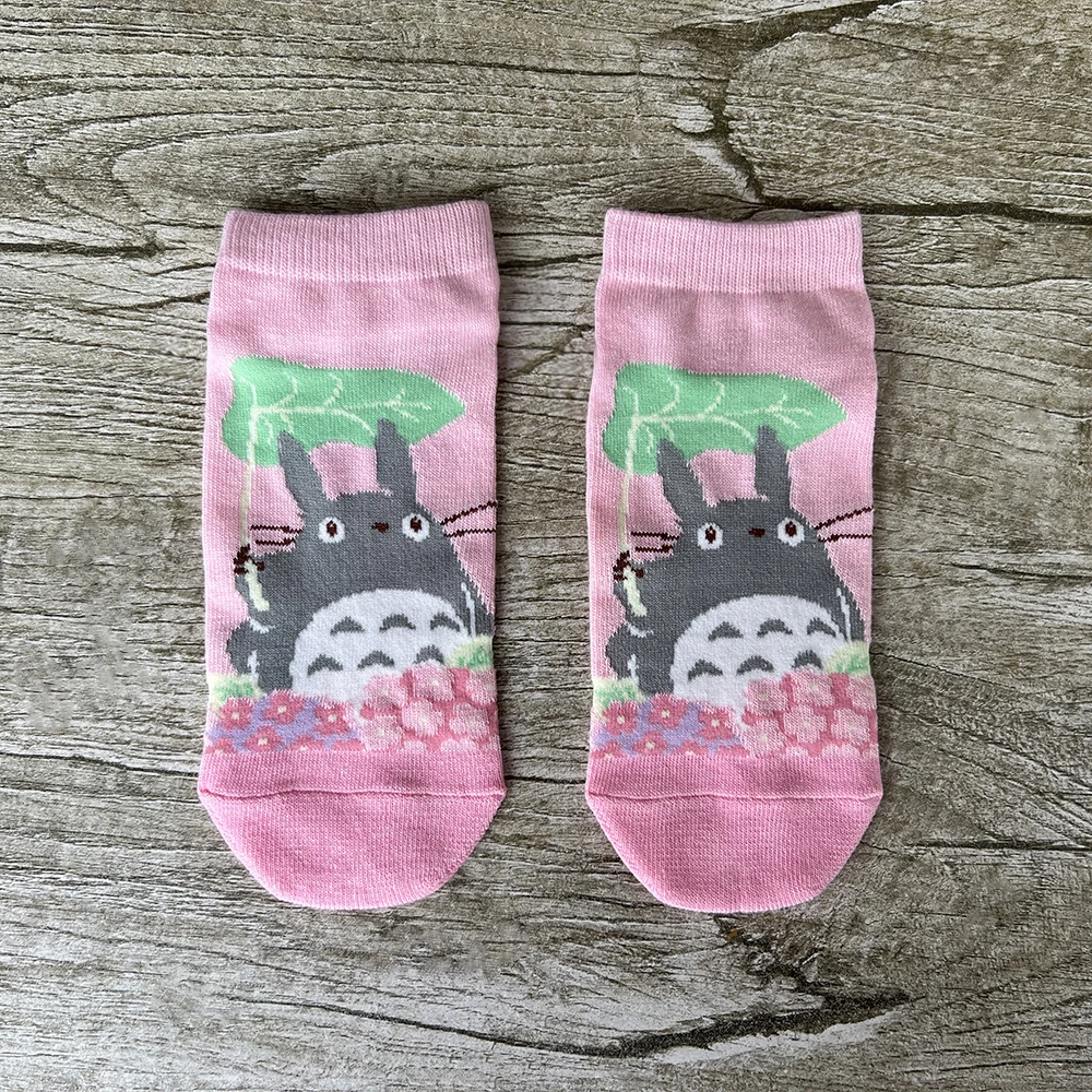 Anime Socks Big Cat Calcifer Cartoon Socks Spring Summer Students Wearing Accessory Half Transparent Cass Socks Women EU35-37