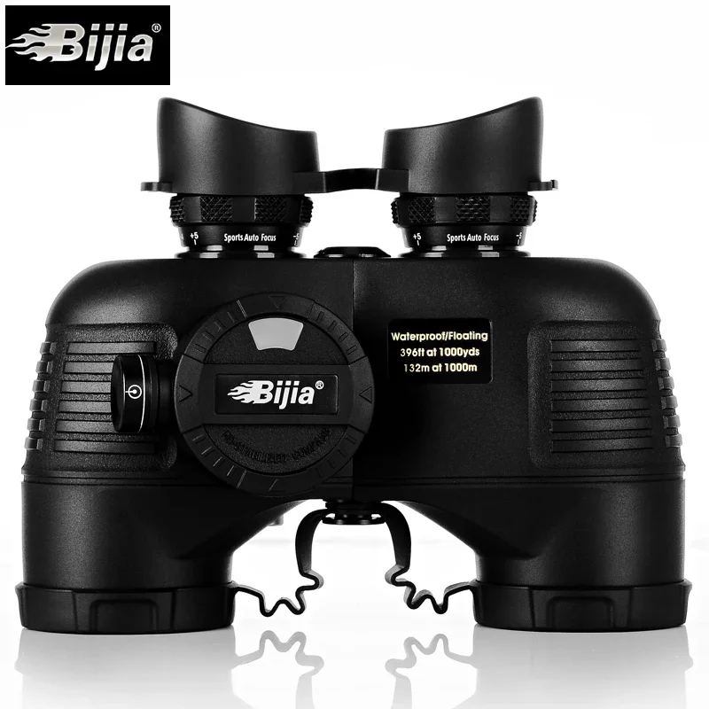 BIJIA 7x50mm  High Power  Long Range Zoom Binoculars Telescope Rangefinder with Reticle & Compass