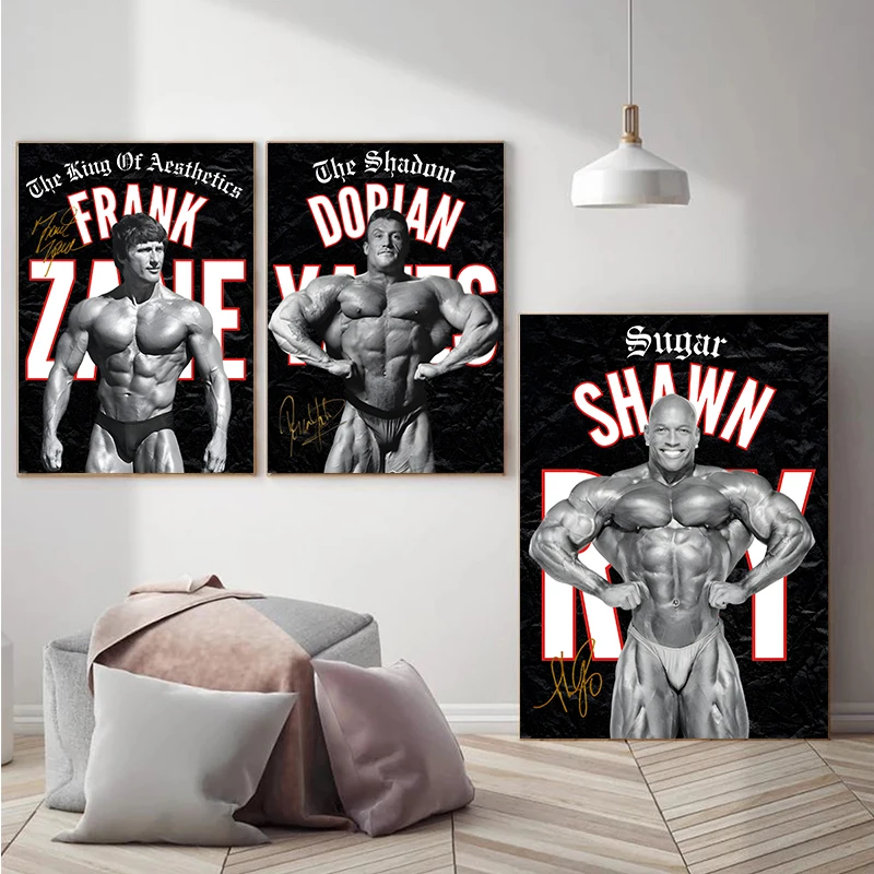 Famous Bodybuilding Fitness Athlete Election Champion Poster Prints Canvas Painting GYM Workout Wall Art Pictures for Home Decor