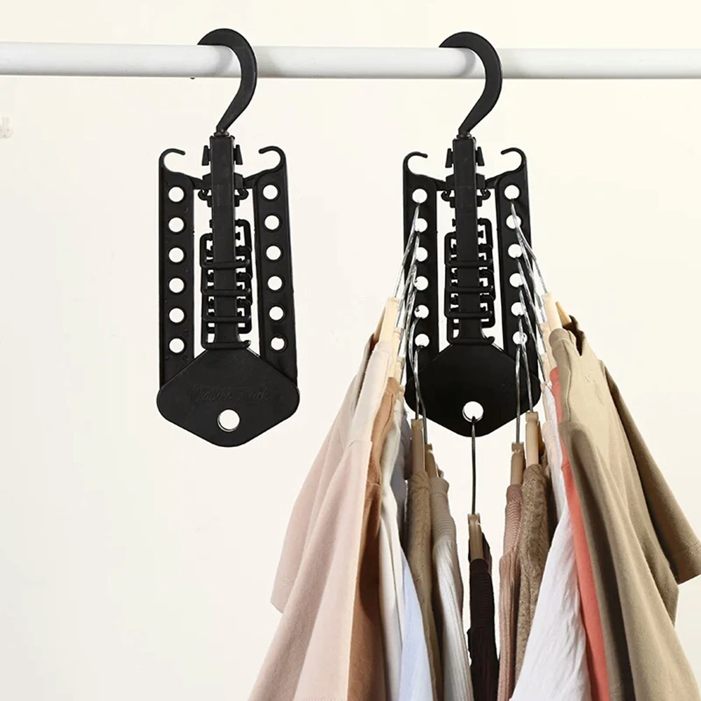 

2pcs Multifunctional Clothes Hanger Plastic Saving Strong Bearing Capacity Tight Groove Wardrobe ganizer Laundry