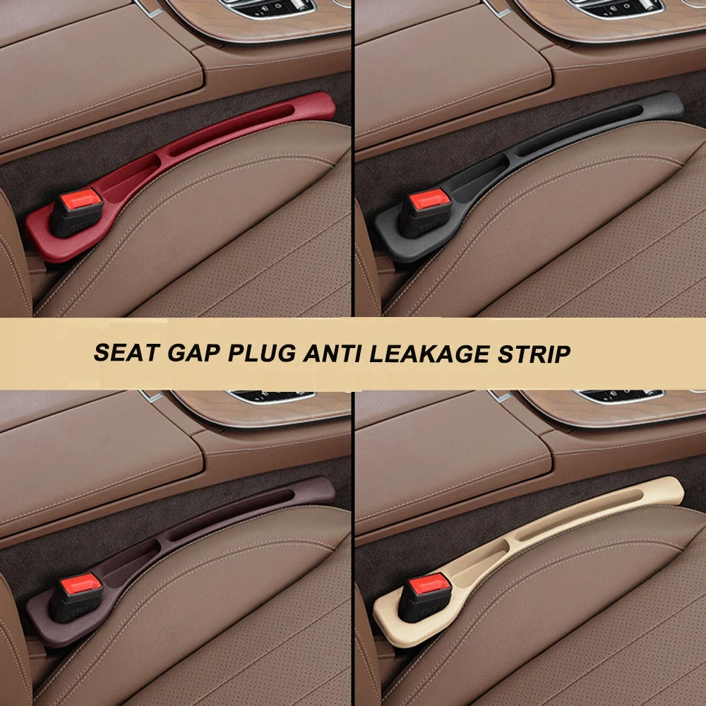 Car Seat Gap Stuff Side Seam Universal PU Car Gap Filler Leakproof Seat Gap Storage Organizer Car Interior Accessories 1 Pair