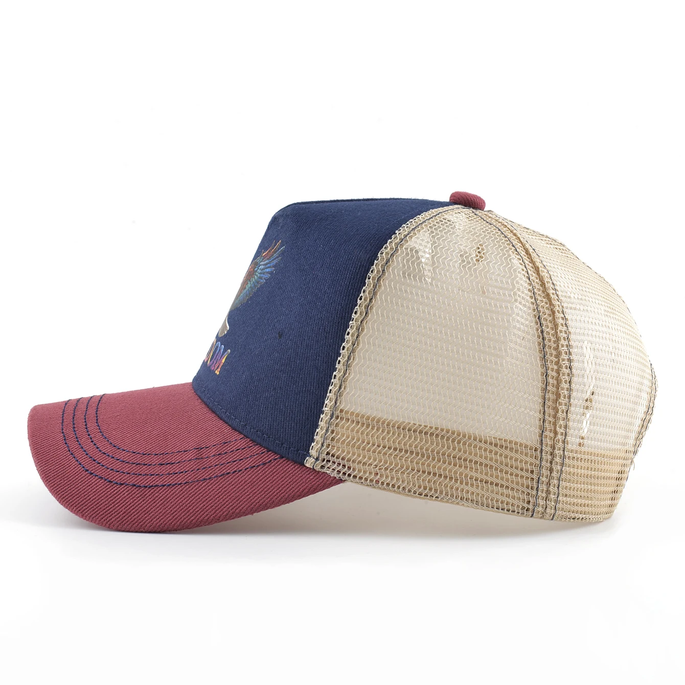 Summer Baseball Cap Outdoor Breathable Mesh Trucker Cap Men Women Printing Eagle Snapback Hip Hop Caps Adjustable Visor Cap