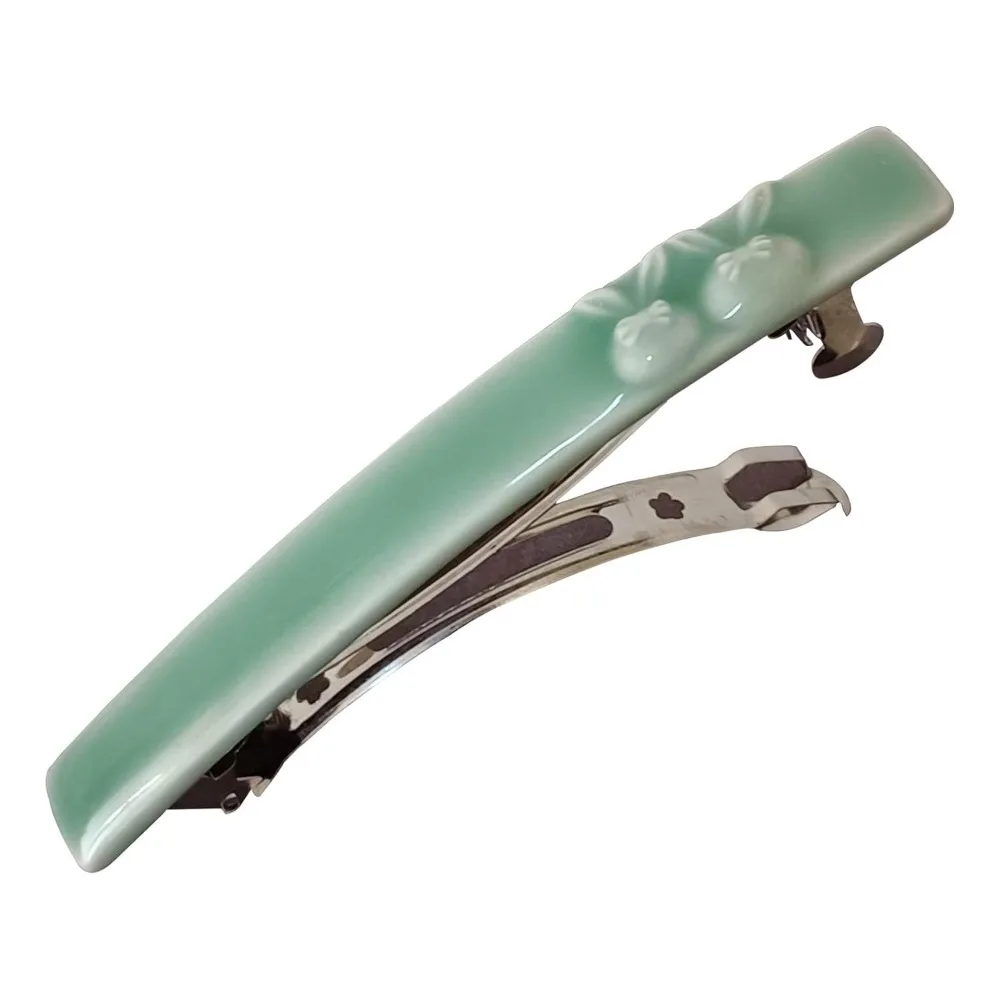 

4-дюймовые заколки для волос, заколки цвета селадона, фарфоровая заколка для волос ручной работы, поделка необычного культурного наследия по всему миру, Китай