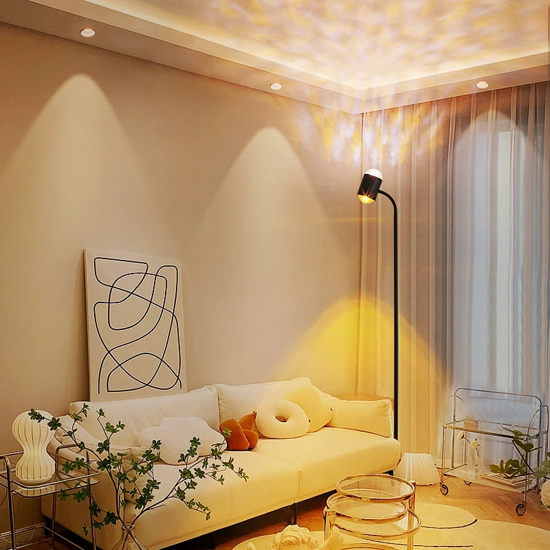 Water ripple floor lamp original living room bedroom bedside lamp online celebrity sunset projection live atmosphere floor lamp