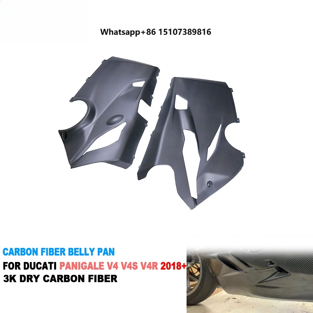 

3K Dry Carbon Fiber Motorcycle Belly Pan Side Panel Fairings for Panigale V4 V4S V4R 2018-2021