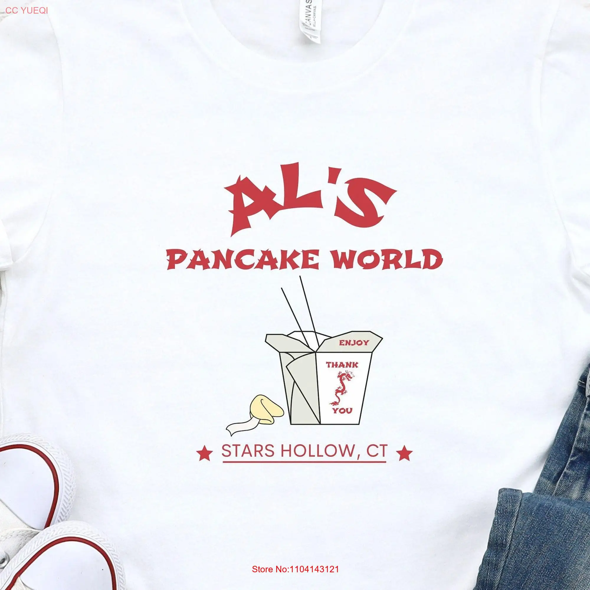 Gilmore Girl T Shirt Stars Hollow Funny Al's Pancake World Lorelei and Rory Crewneck long or short sleeves