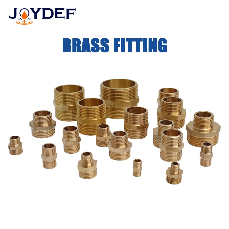 

Brass Pipe Hex Nipple Fitting Quick Coupler Adapter 1/8 1/4 3/8 1/2 3/4 1 Male to Male Thread Water Oil Gas Connector