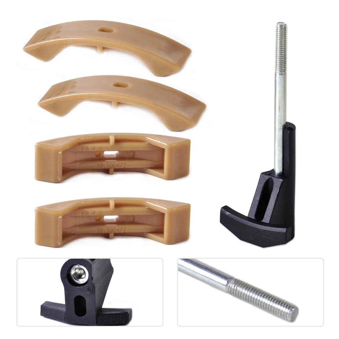 Beler Turbo Timing Tensor de cadena de árbol de levas Almohadillas para zapatos Halter 058109217 B B B 058109088 B apto para 1.8T VW Beetle Jetta Golf Audi A4