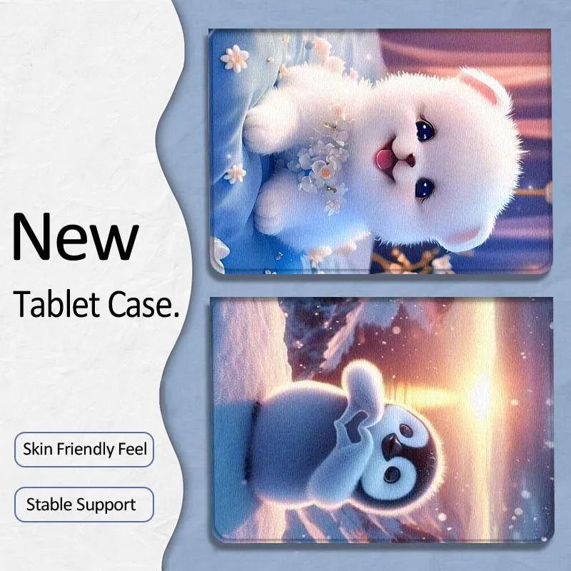 

Cute Cat Penguin Art For Xiaoxin Lenovo Tab P12 Extreme Legion Y900 Idea Pro GT 12.1 2025 Foldable Tablet Case Gift