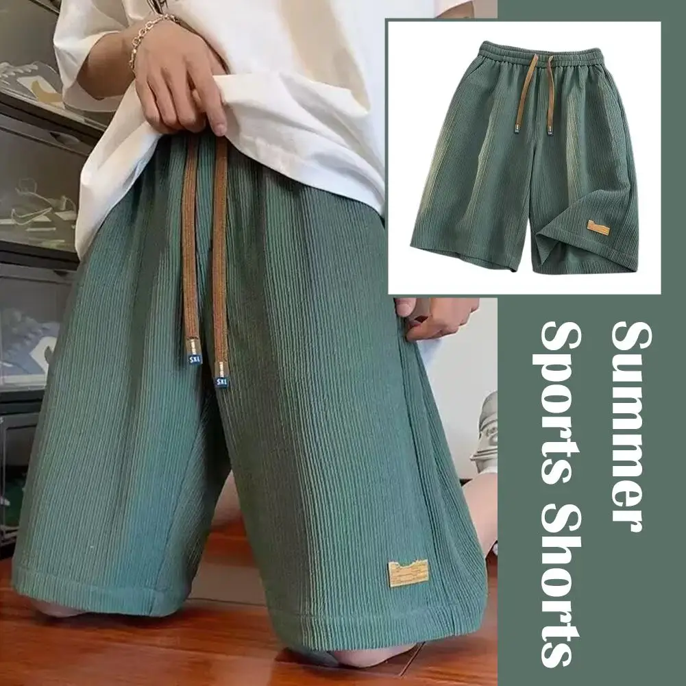 Men's Retro Corduroy Casual Shorts Men Fashion Solid Sweatpants Harajuku Corduroy Short Pants New Men Clothing Roupas