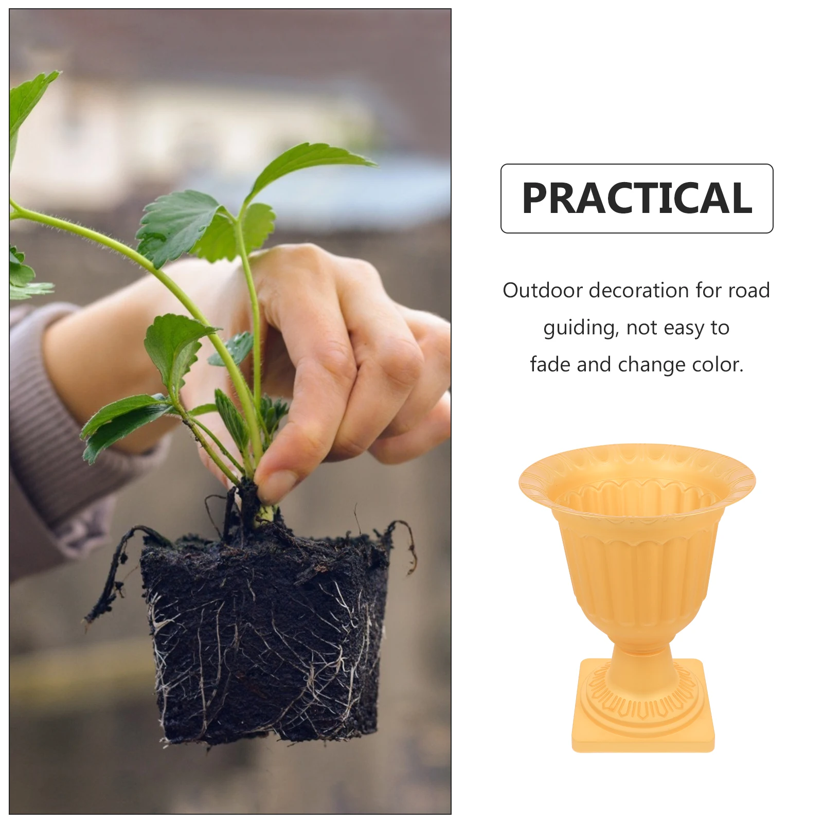 

European Style Flower Pot Grecian Planter Plastic Decorative Pots Wedding Party Outdoor Road Guiding Yard Events