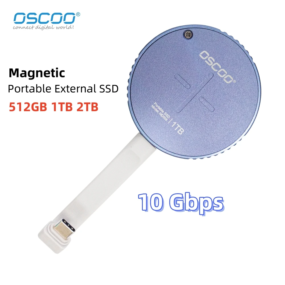 Imagem -02 - Oscoo Magsafe Portátil Ssd Tipoc 1tb Pssd Suporte pd Fonte de Alimentação Disco Duro Externo para Smartphone Computador Disco Rígido Externo