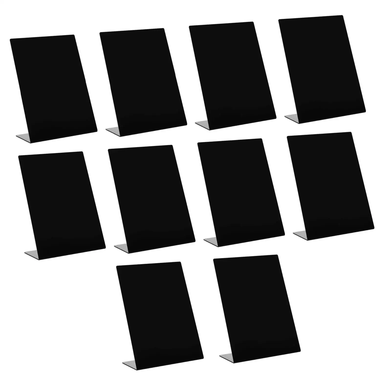 10x Mini Chalkboards Signs L Shaped Wordpad Black Chalkboard Labels Table