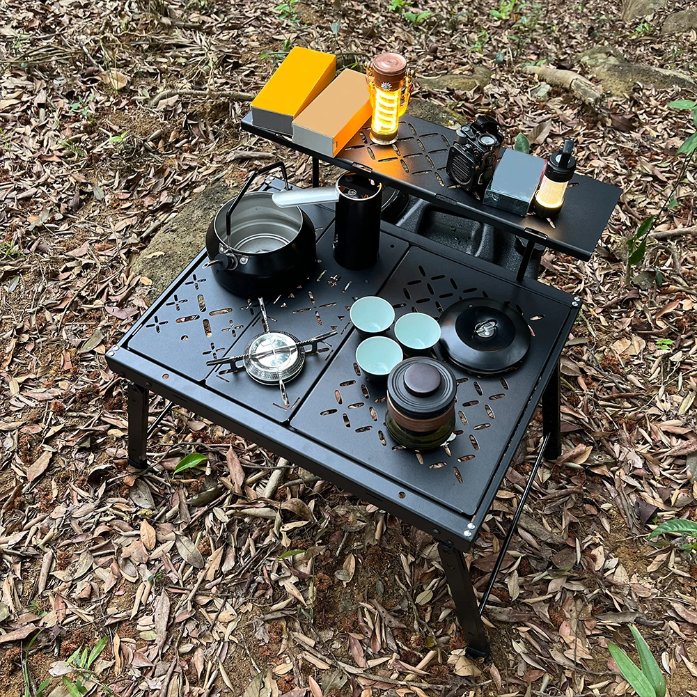 Estufa de Gas para acampar al aire libre, estufa pequeña para acampar con bolsa de almacenamiento, estufa de cocina portátil ajustable para campamento al aire libre