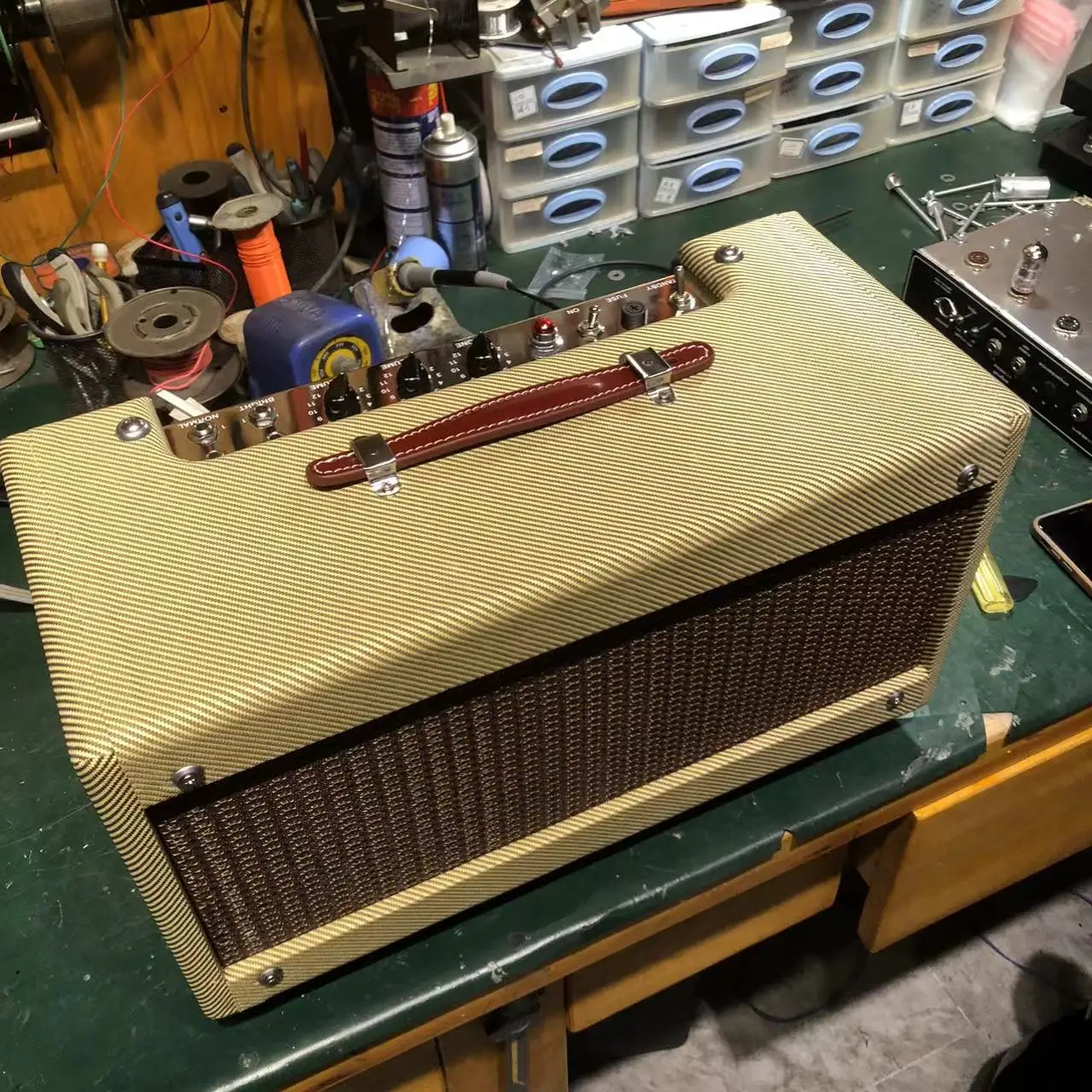 2024 Tweedle Dee Deluxe 5E3 Classic Mods Tweed Head, 6V6GT*2, 12AX7*2, 5Y3GT*1, Fantes Amplifier, Accept Amp OEM