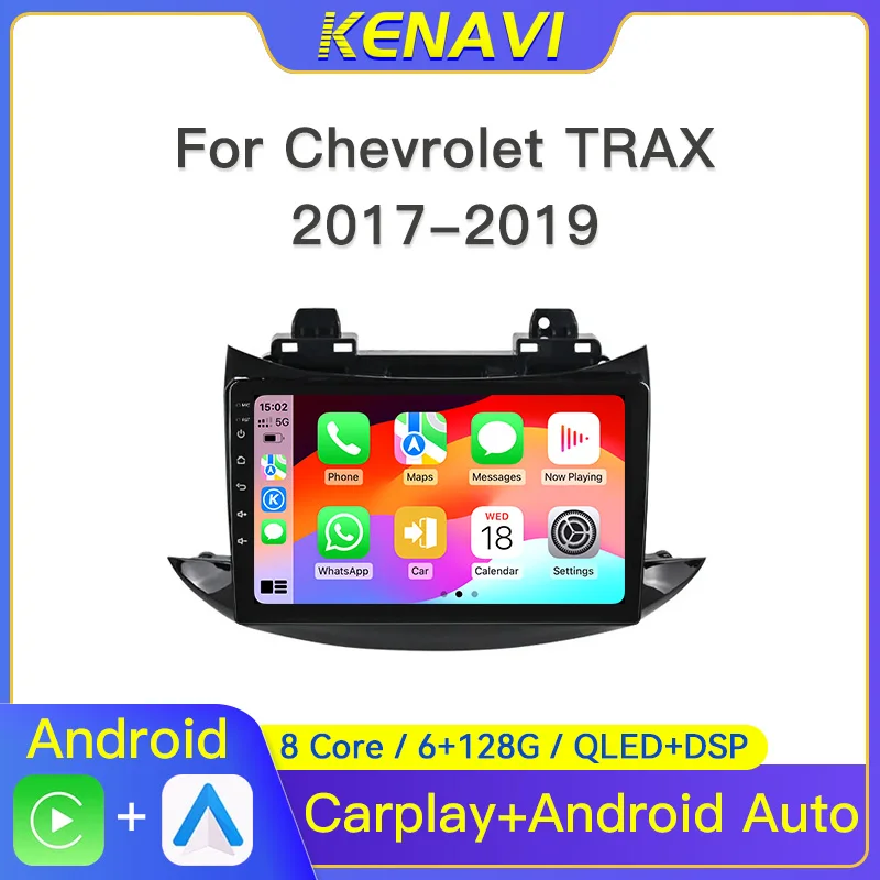 

2 Din Android Car Stereo Radio For Chevrolet TRAX 2017 2018 2019 Center Multimedia Player Wireless Carplay Auto GPS FM Head Unit