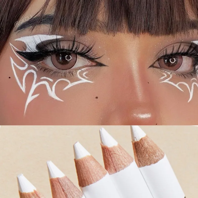3 قطعة التجفيف السريع السلس الأبيض كحل قلم ماتي كحل مقاوم للماء القلم طويلة الأمد الجفن التجميل عيون أدوات ماكياج