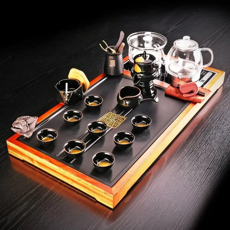 Office household fully automatic boiling water integrated solid wood tea tray tea table high-end 2025 new model