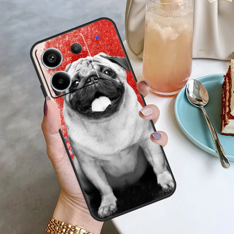 CUTE PUPPY PUG DOG MOPS Funda For Xiaomi Redmi Note 12 11 10 9 8 13 Pro Plus 12S 11S 10S 9S 10A 9C 10C 12C 13C Case