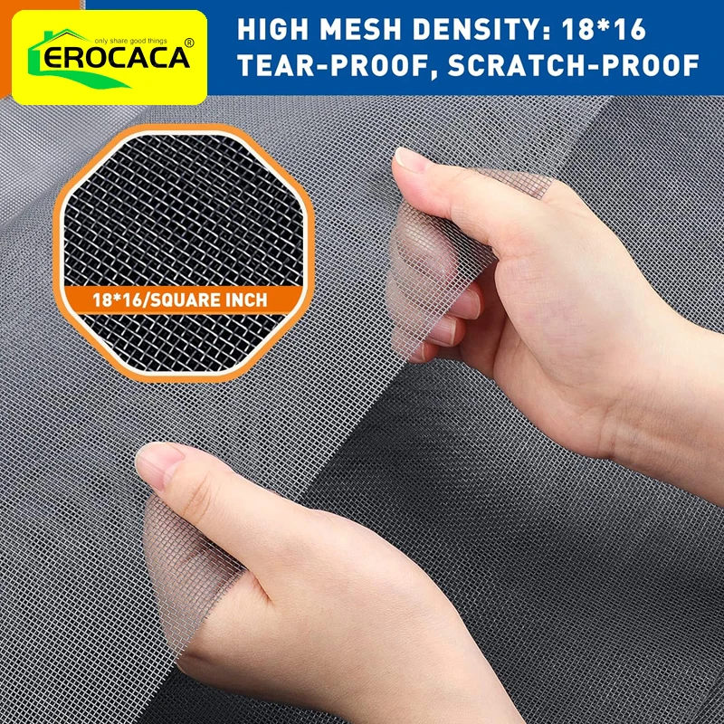 EROCACA Gray Mosquito Nets for Window,anti-mosquito window screens,Mesh Anti Insect Air Tulle Invisible Fiberglass Mosquitoes