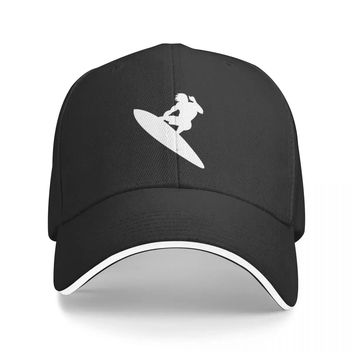 Silhouette Of Surfer Surf Custom Baseball Caps Women Men Surfing Unisex Male Beach Sunscreen Hat Hip Hop Trucker Cap