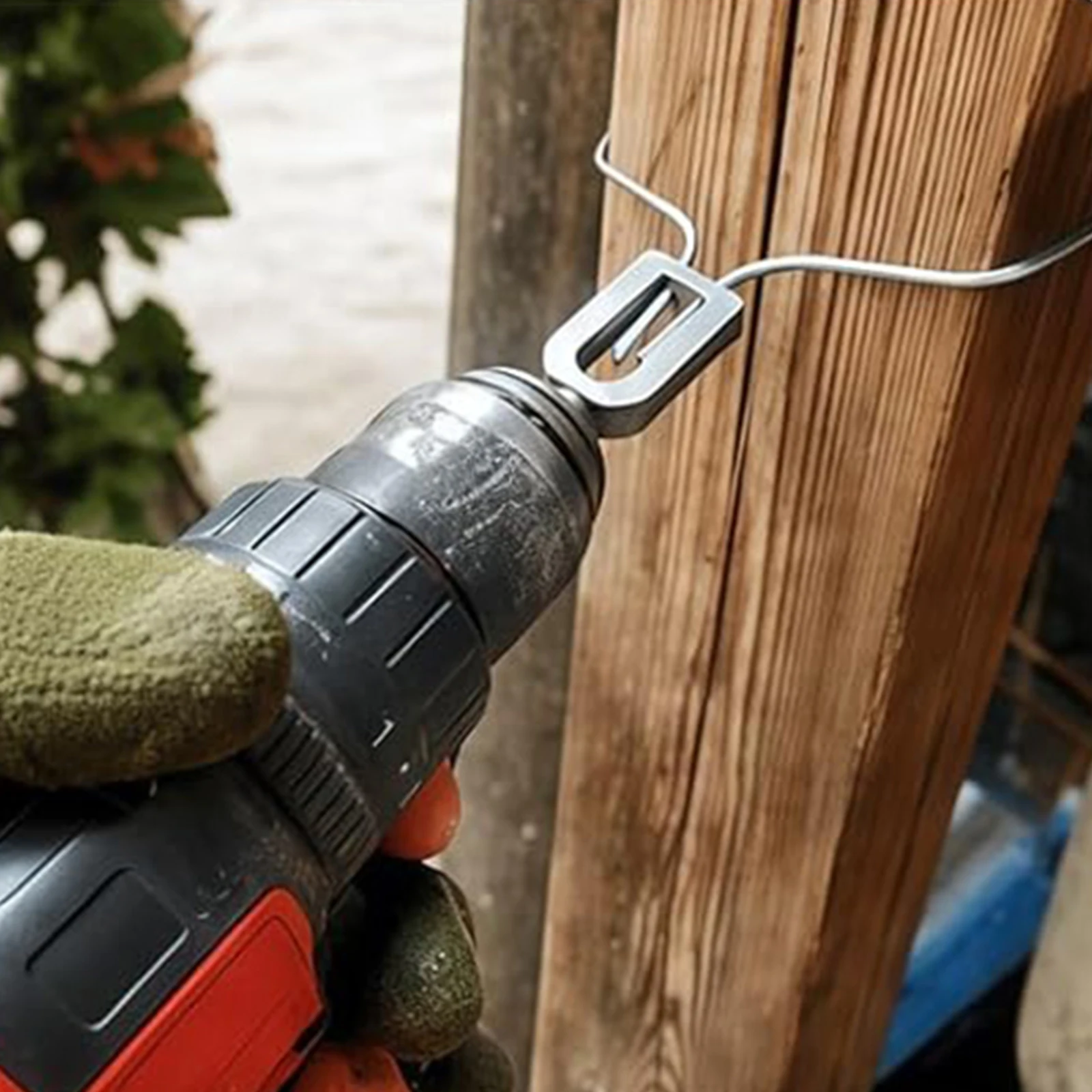 Heavy Duty Wire Twister for Drills with 1/4in Hex Shank Twist Ties Drill Chuck for Fencing Rebars Tying and Construction