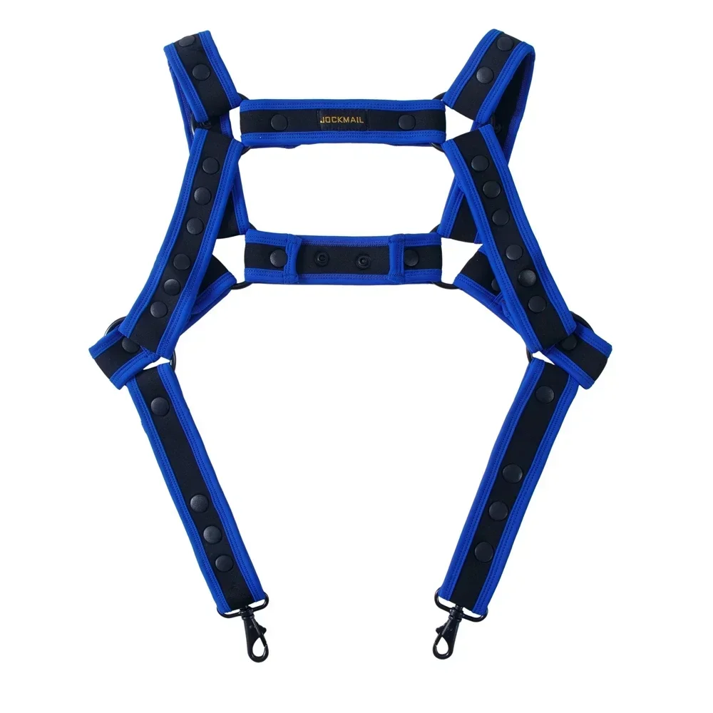 

Rubber Men Bodysuit Jumpsuits Elastic Crop Top Jockstrap Hollow Lingerie Sexy Adjust Fetish Elastic Garter Body Harness