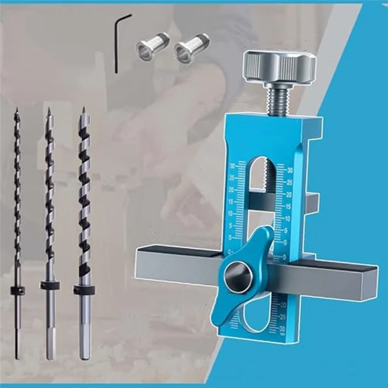 

A26F-Cabinet Door Installation Positioner Cabinet Door Rebound Device Hole Punch Aluminum Cabinet 2 In 1 Cabinet Door Jig