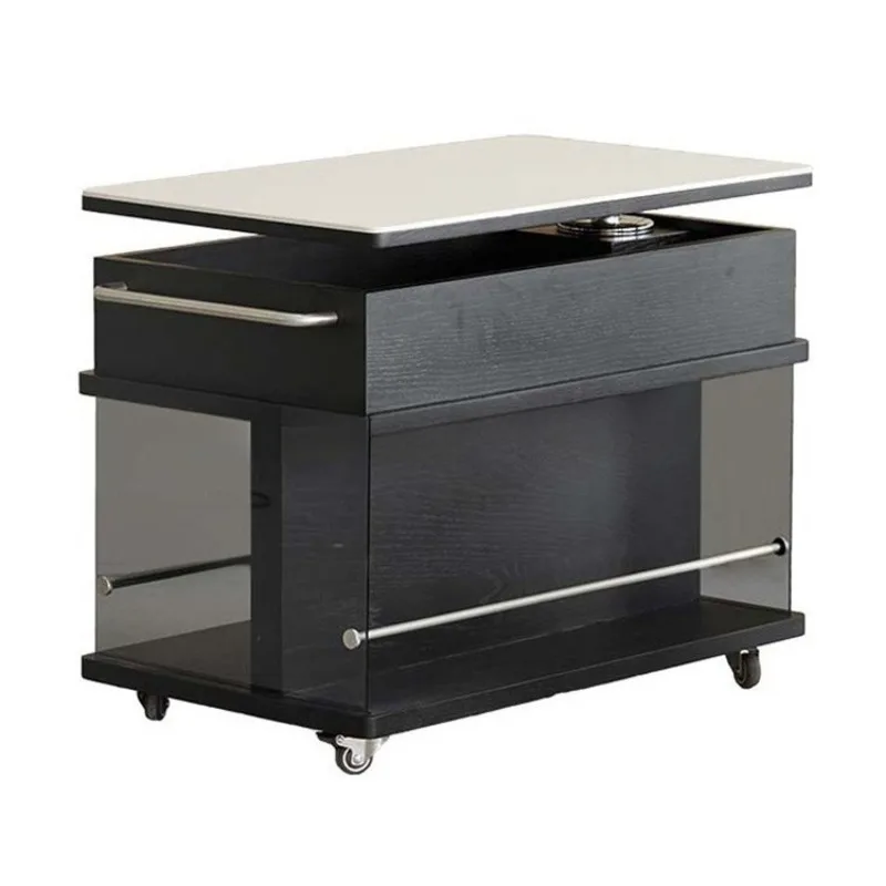 

Современный простой шкаф для хранения на тележке, маленькая квартира, диван в стиле ретро, журнальный столик, бытовой балкон, чайный столик