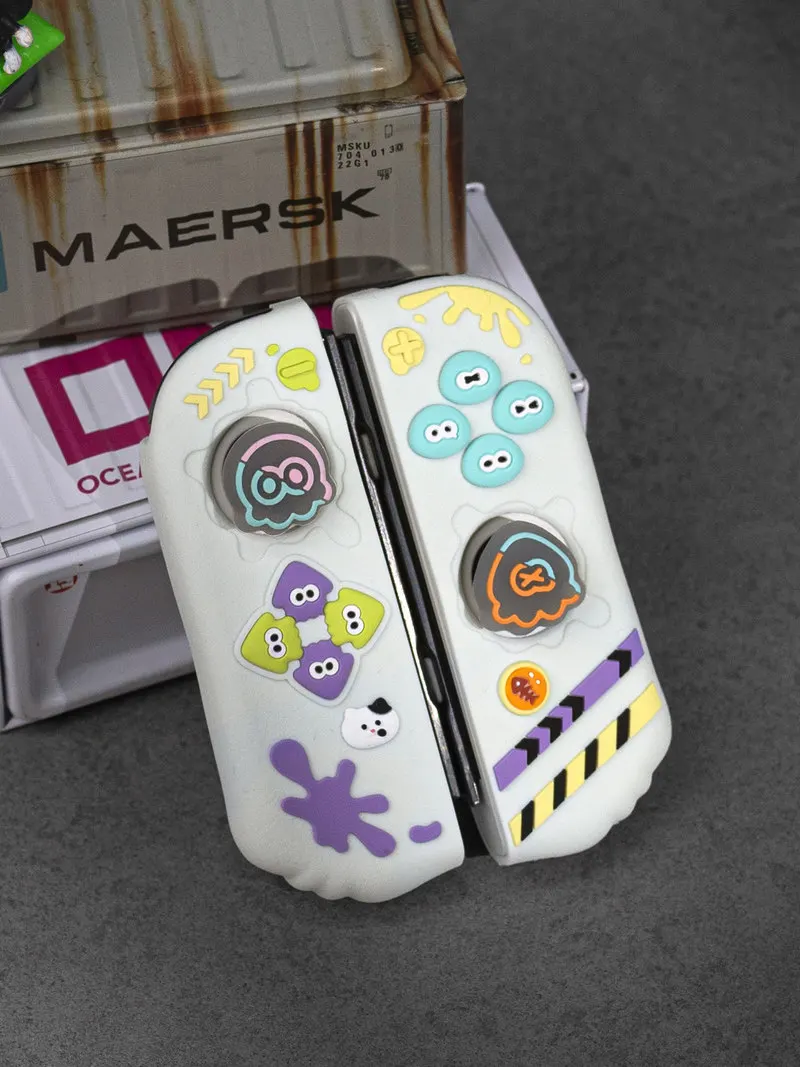 Custom Graffiti Splatoon Pattern Silicone Soft Shell For Nintendo Switch 2 Controller Protective Case, Anti-Drop Split Cover Ani - view 5