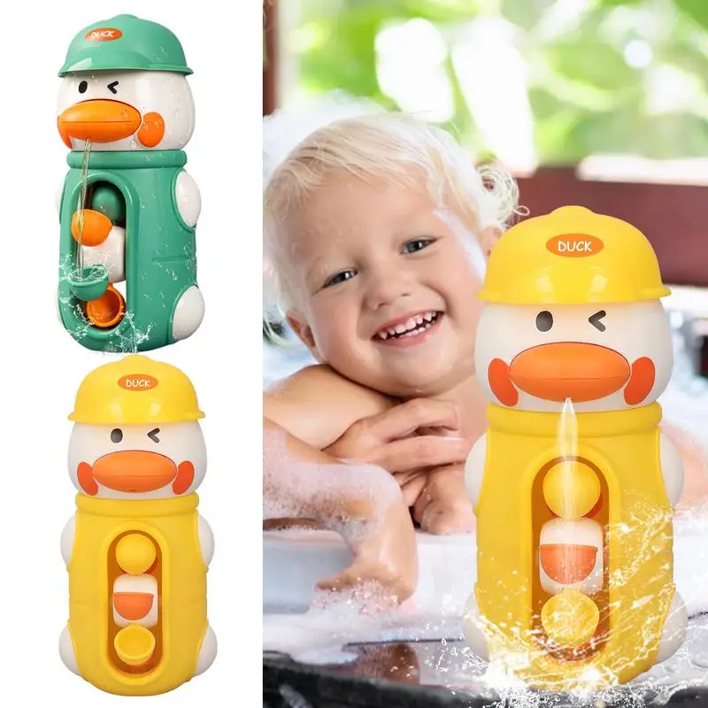 Bath Toys For Kids Duck Bathtub Toys With Rotatable Waterwheel Duck Shower Activities With Rotatable Waterwheel Fun Sensory Game