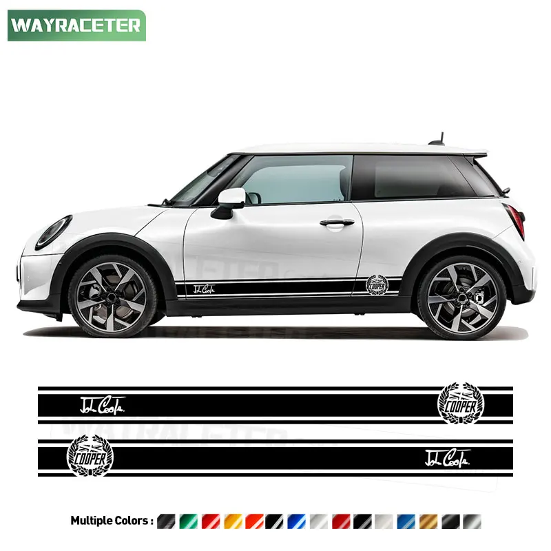 

2 шт., наклейки на боковые полосы, для MINI Cooper 2024 J01 SE F65 F66 F67 JCW