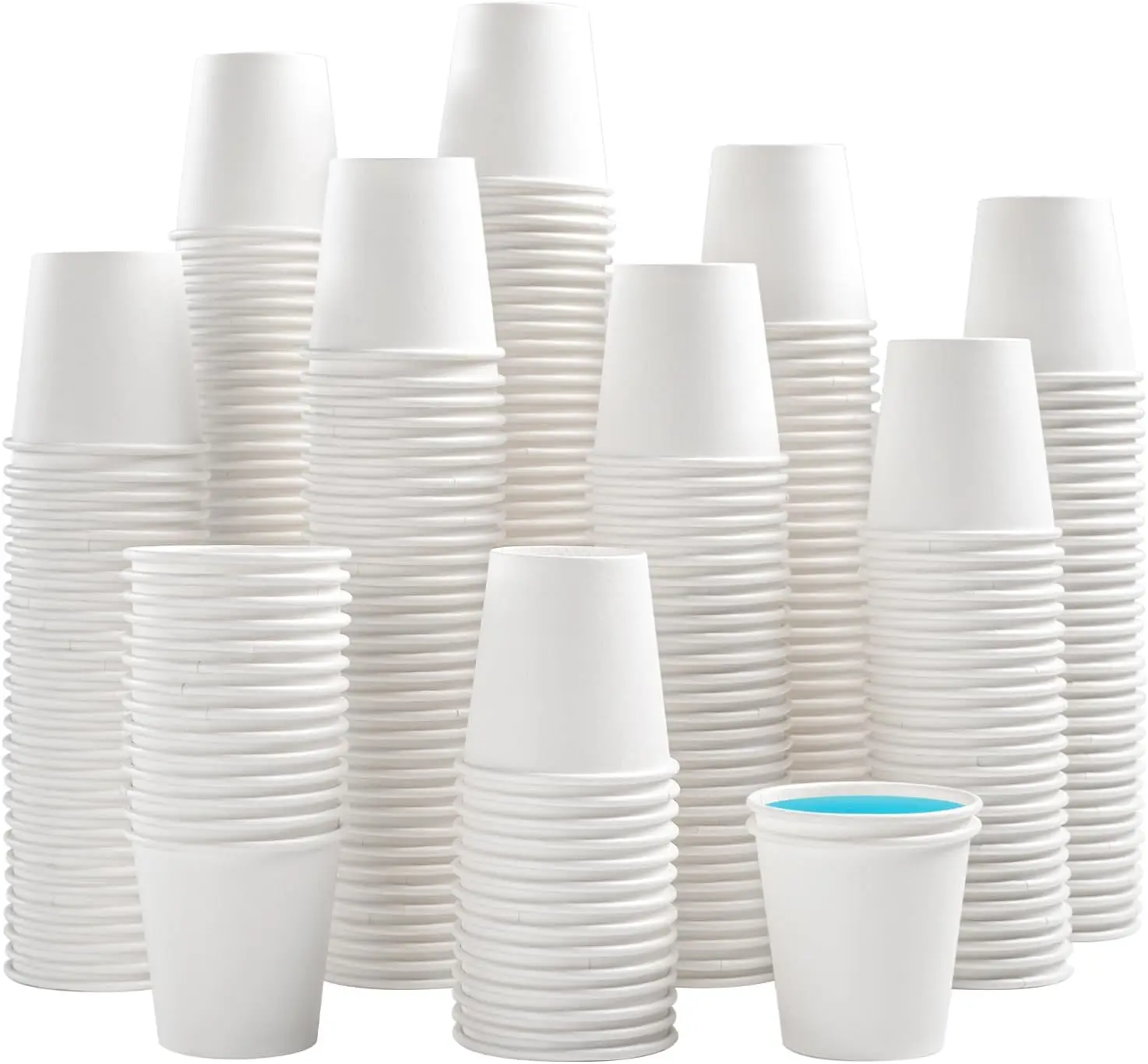 

1200 Pack 3 oz Disposable Paper Cups for Bathroom, Travel, Party, Picnics, Home Use with Cup Dispenser