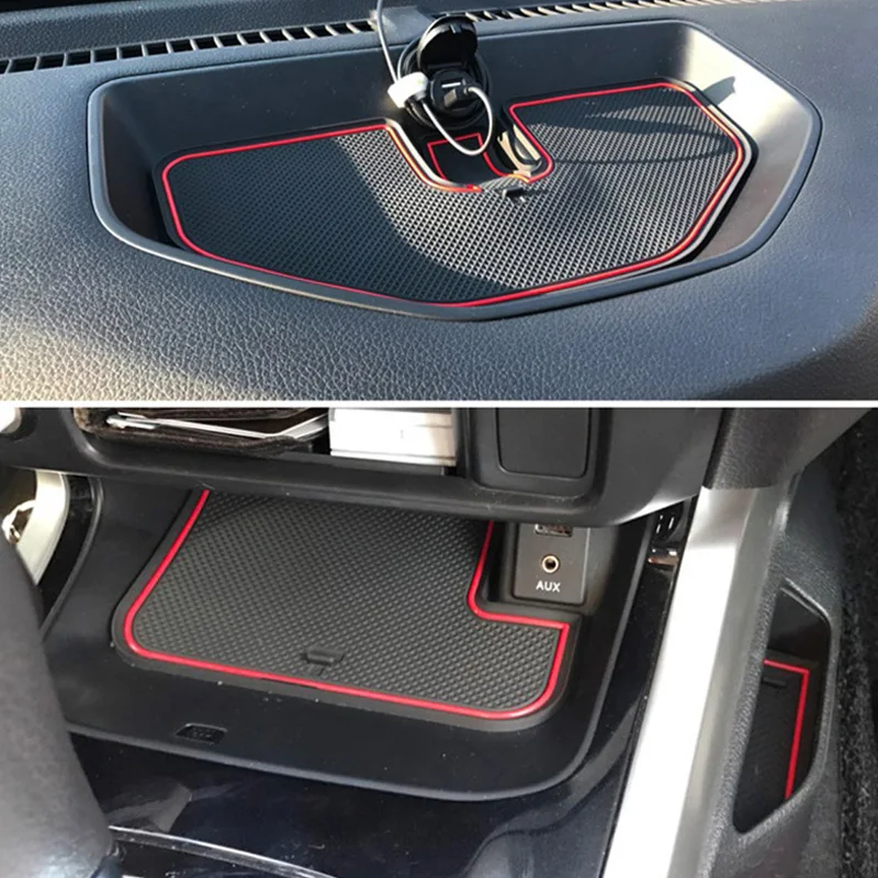 Car Door Groove Mat For Nissan Navara D23 NP300 2015-2016  Anti-slip Cup Pad Rubber Rugs Interior Accessories