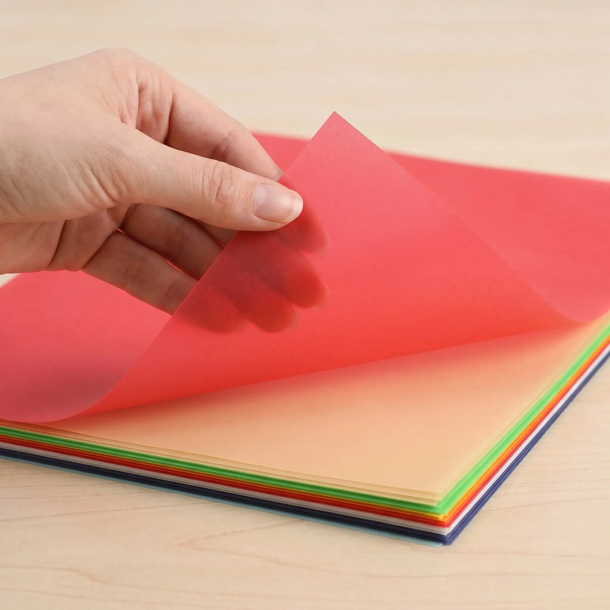 24Pcs Colored Translucent Tracing Paper 8.5x11 Inches Semi Transparent Craft Paper for Drawing Art Projects Photo Overlays