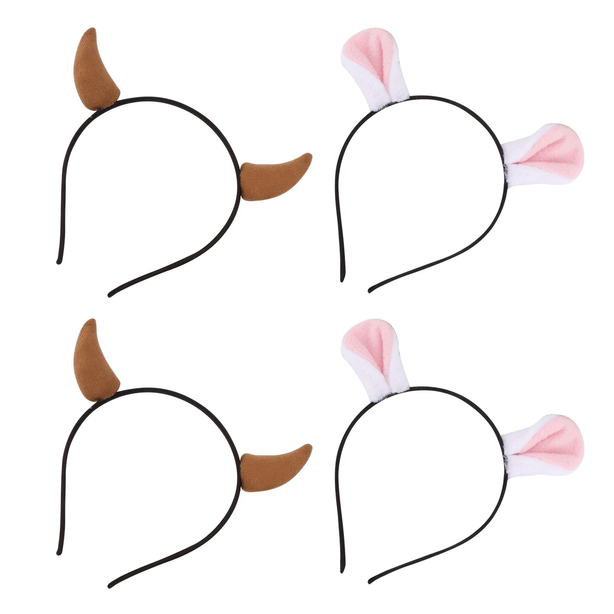 

4 Pcs Horned Headband Deer Antler Christmas Hair Female Headdress Headbands for Kids Hoop