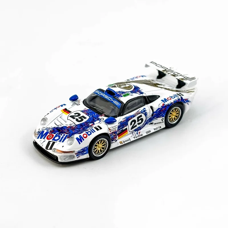 Diecast 1/64 Porsche 911 GT1 Le Mans Racing Car Model Alloy Porsche 911 GT1 Le Mans Sport Car Model Static Collection Decoration