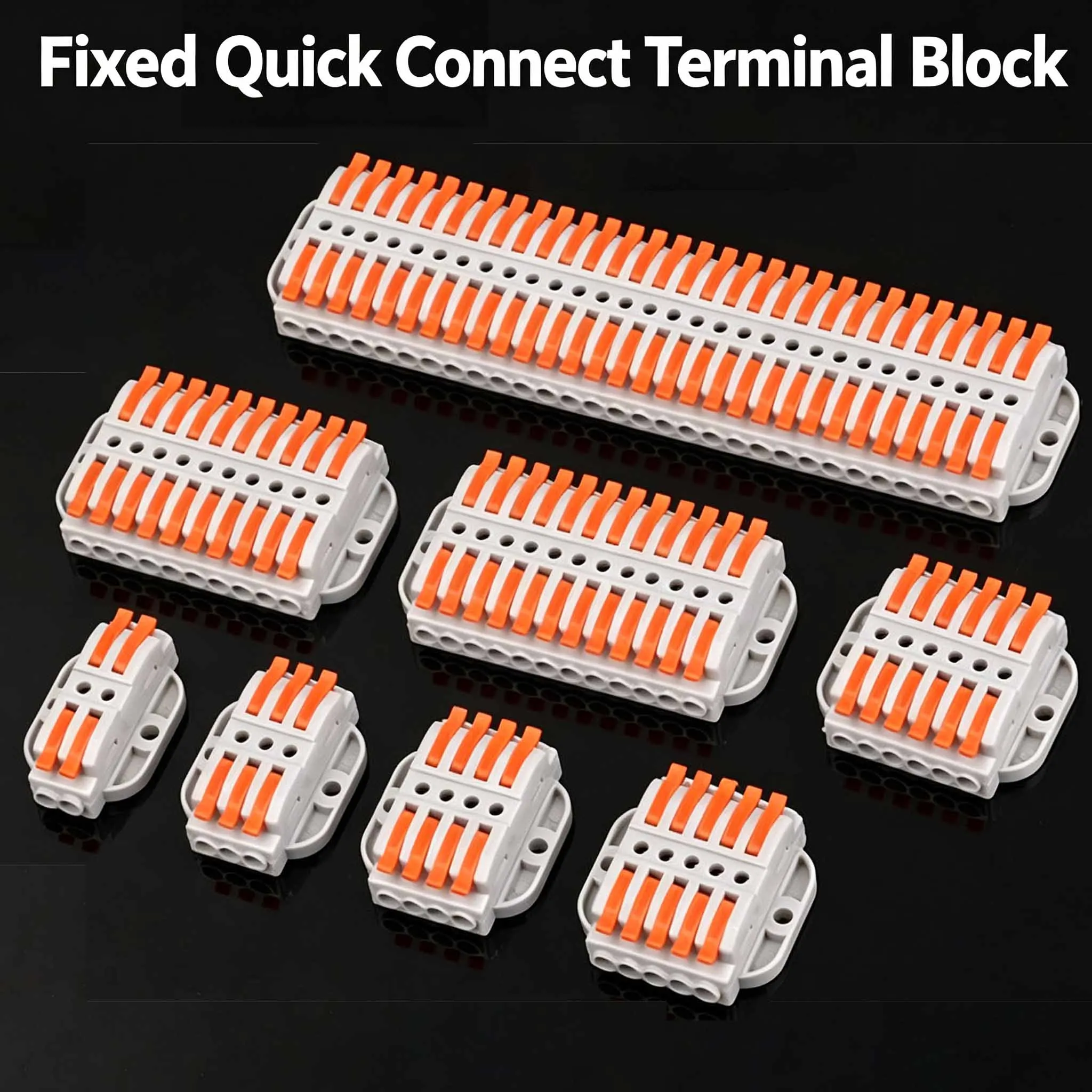 Lever Wire Nut Connector Push-in Electrical Wire Terminal,DIY Quick Cable Connection,24-12 AWG 0.2-4.0mm² Wiring Connector